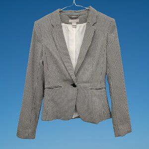 H&M Houndstooth One-Button Blazer